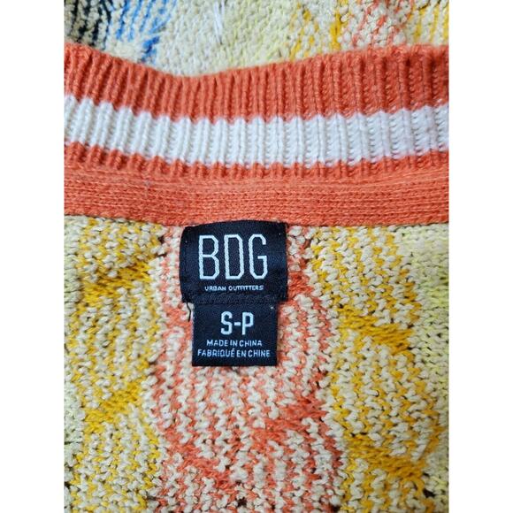 BDG Womens Small Sweater Vest CROPPED Knit V-Neck Cotton Oversized Grunge - Picture 5 of 10